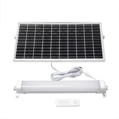 Solar Tri-Proof Light With Remote Control Outdoor Lighting Energy Saving 2600lumens Led Linear Batten Tube Lamp