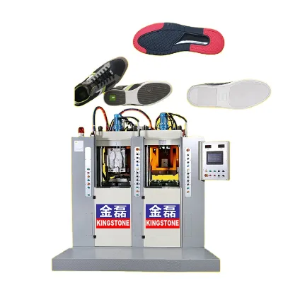 Two Station PVC TPR TPU TR Sole Making Machine for Soccer Shoes Outsole