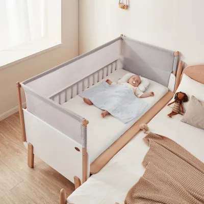 Best Factory Direct Wholesale Certified Stackable Baby Cribs Bed Guard Kids Natty Safety Mesh Set for Boori Bedside Bed Barley