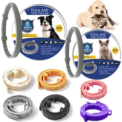 Adjustable Flea Tick Collar for Pets Personalized Silicone Pet Insect Repeller Pure Natural Plant Essential Oil Lace Animal