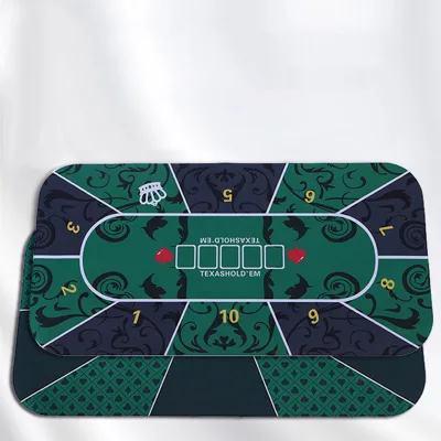 Introducing Chip Portable Texas Hold'em Games Custom Rubber Table Poker Mat
