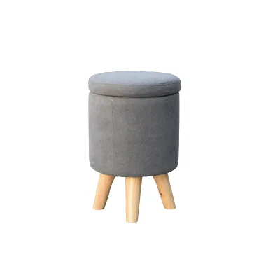 Hot Selling Living Room Furniture Wood Leg Storage Stool with Sofa Boot Ottomans & Stools