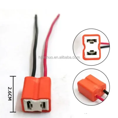 H11 Plug5-Hole H4 Ceramic Socket Extension Plug with Harness Connector Automotive Copper Wiring Harness H1 Bulb Connector