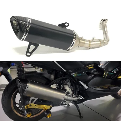 Bulls Motor AAkprovic Full Exhaust System for X-max300 XMAX 250 Bike Exhaust Carbon Fiber All Year Scooter Exhaust Elbow