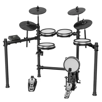 Wholesale popular electronic drum set with 5 drums and 4 cymbals, with all drums and cymbals silenced.