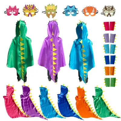 Halloween Kids Costumes Animal Suits Dinosaur Hooded Capes Carnival Party Costumes Dragon Cloak and Mask