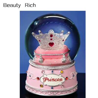 Snow Globe Princess Crown Water Globe
