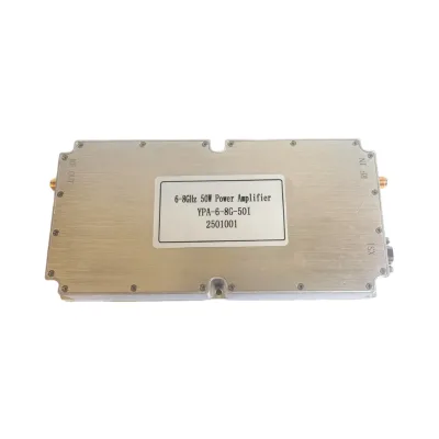 50W PA Module 6GHz-8GHz RF Power Amplifier for Signals Communication Radar Navigation Anti-Drones NFC Modules Accessories