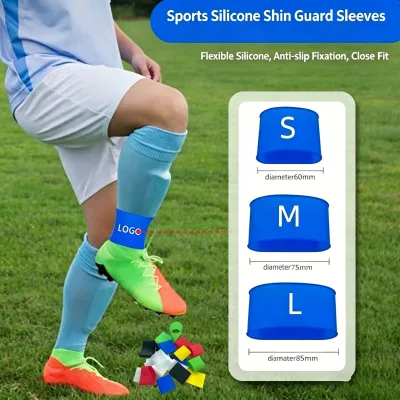 Silicone Soccer Leg Bands Shin Guard Holders Soft Shin Guard Stays to Hold Shin Guards Anti-Slip Leg Bands Football