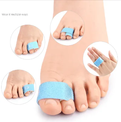 2025 Foot Care Colorful Fabric Adjustable Bandage Toe Wrap Bunion Corrector Finger Splint Toe Separator