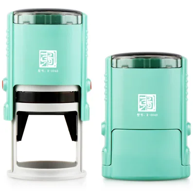 Flip Office Materials Blank Round Personalized Pen Making Custom Ink Machine Self-inking Rubber Self Inking Stamp