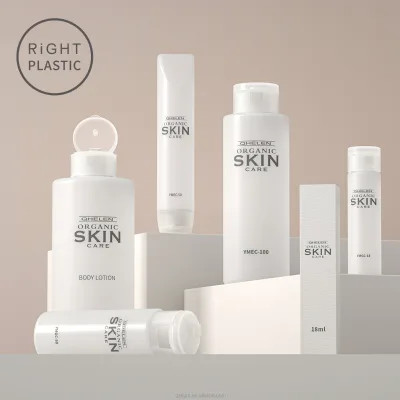 Small PE Cosmetic Toner & Makeup Remover Plastic Empty Bottle with Screw Cap for Storage & Organization