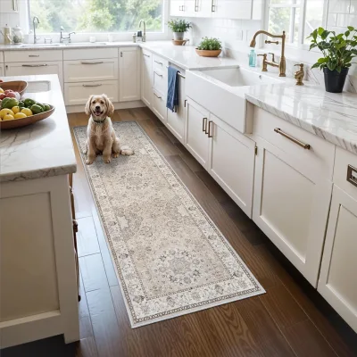 Vintage Soft Stain Resistant Washable Non Slip Entryway Hallway Kitchen Laundry LivingRoom Bedroom Bathroom Floor Mat Carpet Rug