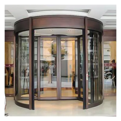 Automatic Motor Series  Three Four Wing Automatic  Aluminum Glass Frame  Revolving Door