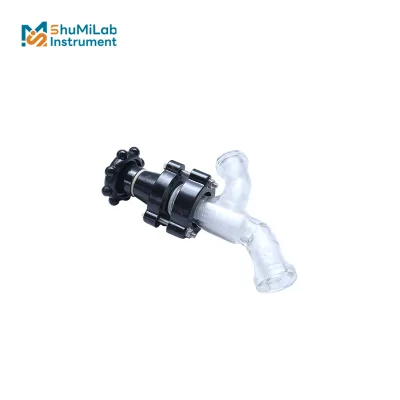 High-Precision Glass Straight-Through Valve for Controlled Liquid Transfer in Lab Distillation