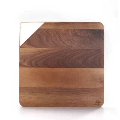 Walnut Wood Butcher Chopping Board with Copper Handle Wood Cutting Board