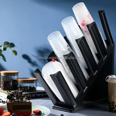 Stackable Acrylic Cup Holder Organizer For Countertop Office Coffee Station