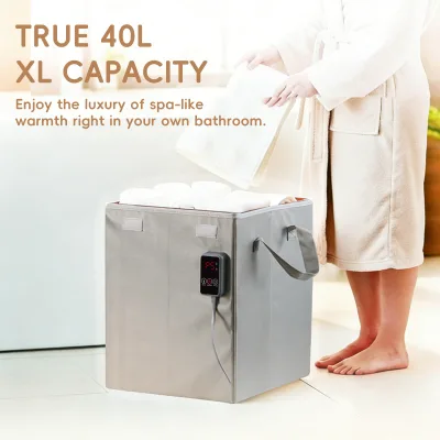 OEM Luxury Heated Electric Towel Bucket 240W Towel Bucket Polyester Towel Heater