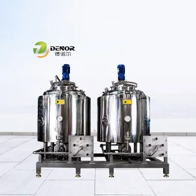 Stainless Steel Jam Yogurt Juice Preparation Mixing Holding Reaction Tank with Mixer