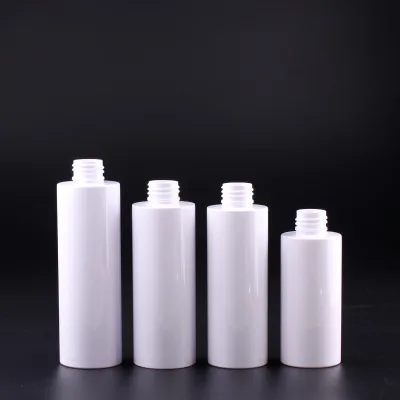 Factory Wholesale Custom White 120ml 150ml Cylindrical Plastic Spray Pump Cosmetic Bottle Package Lotion Cream Bottle