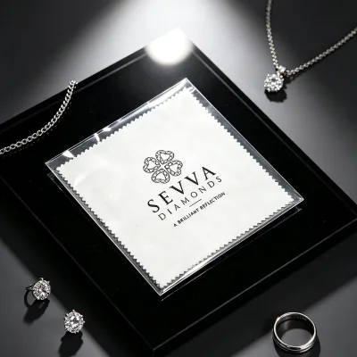 High Quality Custom logo White Jewelry Cleaning Cloth Wipe Silver Polishing Cloth