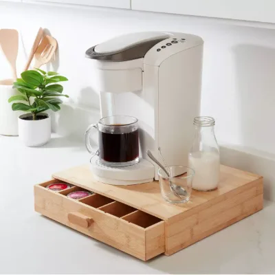 Drawer Box for Coffee Capsule Bamboo Drawer