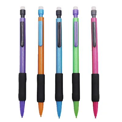 Classic Plastic Mechanical Pencil Set Smooth Dark Writing Black Lead Students Pencil