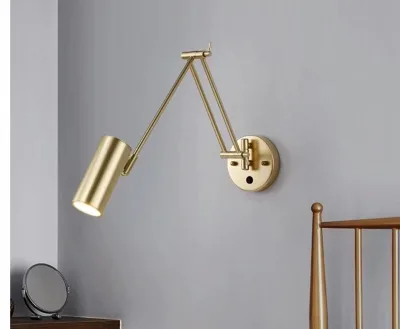 Modern Golden Spot Wall Lamp for Bedroom Bedside Lamp for Living Room