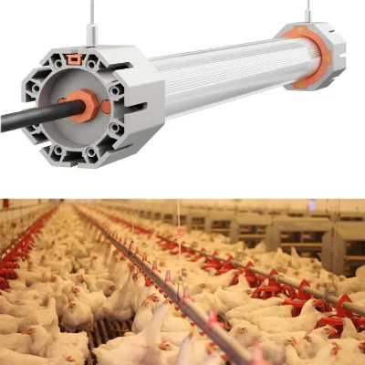 High Lumen Efficiency 85-265VAC 135LM/W IP68 T12 Waterpoof 0.6M 15W LED Tubes with US UK EUR Plug for Pourtry and Plant Growing