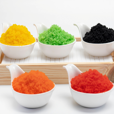 Delicious Japanese Sushi Ebiko Frozen Fish Roe Masago Orange in Bag & Box Packaging