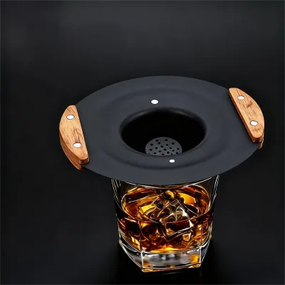 Durable Stainless Steel Cocktail Smoker Kit with Wood Handle Whisky Infuser and Different Flavors Wood Chips Bar Tools