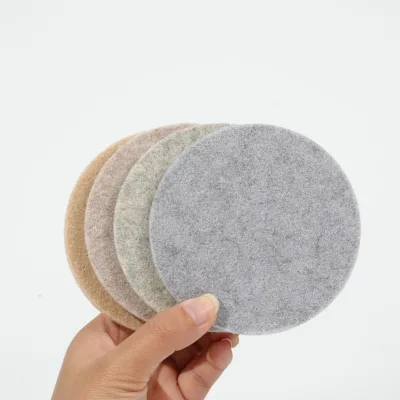 Customized Pattern Felt Coasters 4MM 10CM Round Nonwoven Felt coaster