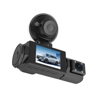 3 Channel Dash Cam 1080P Triple Lens Car Camera with 2" IPS Screen G-Sensor 170° Wide Angle Parking Monitoring for Vehicle