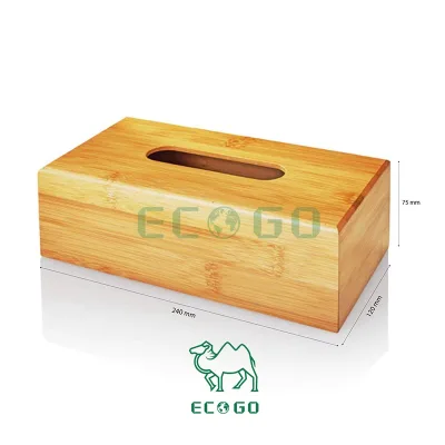 High Quality Bamboo Paper Tissue Holder Box Napkin Dispenser Holder Tissue Box Cover Rectangular Tissue Box Holder