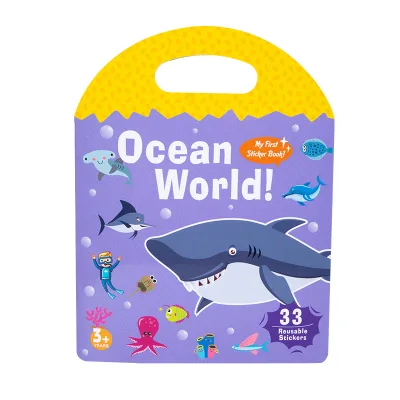 Children's Early Education Portable Jelly Sticker Book Kindergarten Enlightenment Puzzle Paste Book Puzzle