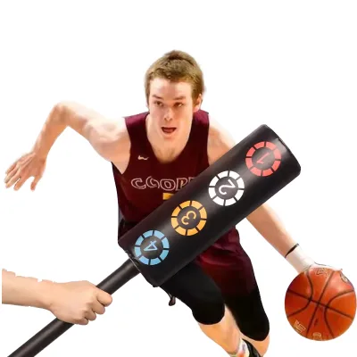 Multi Functional Lightweight Foldable Interference Bar Pop Defender PVC Leather Stainless Steel for Basketball Football Training
