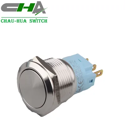 CHA CN19 Series Flat /round Stainless 3pin 5pin Self- Locking Metal Switch Witch Power Symbol