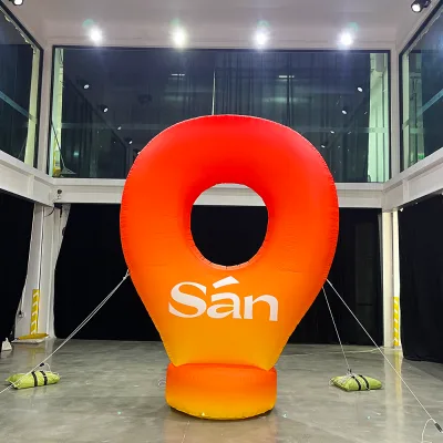 Custom Giant Inflatable Symbol Positioning Mark Cartoon Sign Landmark Art Installation Sculpture Advertising Decoration