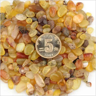 DIY Natural Yellow Agate Chips Stnoes Natural Rock Crystal Gravel Crystal Chips Crafts