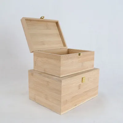 Wooden Storage Box with Slide Lid, Vintage Wood Storage Box 7.8'' X 3.9'' X 3.1''