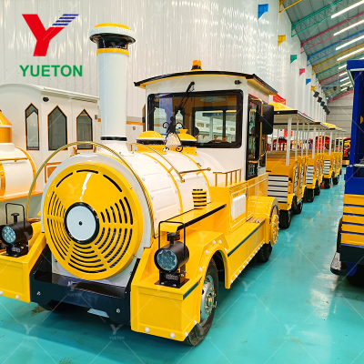 Sell Big Capacity 27 Seats Happy Road Train Cheap Theme Amusement Park Rides Sightseeing Electric Trackless Train Tourist Train