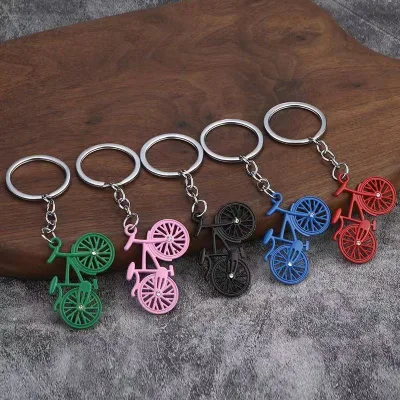 Wholesale Alloy Bicycle Keychain Fashionable Vintage Style Cycling Keyring Good Stock for Souvenir or Carabiner Keychain