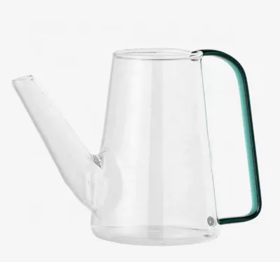 Wholesale Customized High Quality European Transparent Garden Watering Can Glass Watering Can With Handle