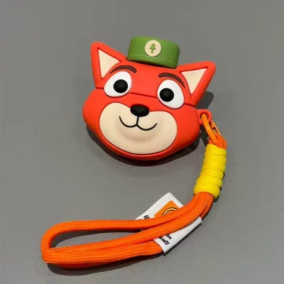 For Apple Airpods Pro 2 3 Pro3 Pro3 Airpods 4 2 3 1 3D Fox Nick Cartoon BT Earphone Case Silicone Cover With Pendant