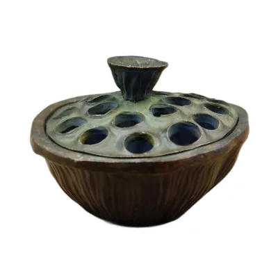Antique Ceramic Lotus Seedpod Incense burner