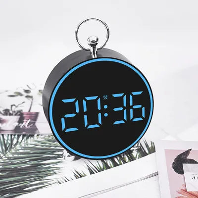 Custom Logo Smart Digital LED Alarm Clock Voice Control with Date Temperature Display for Home or Office Outdoor Use