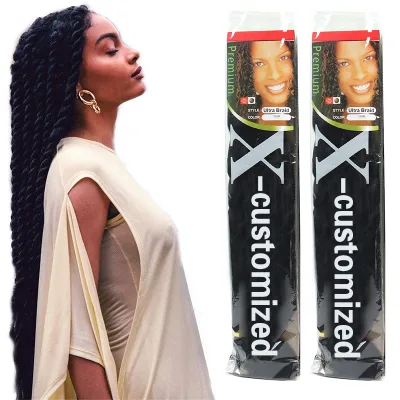 Factory Direct Sales 82inch 165g Super Braid Synthetic Pre-Stretched Extra Long Fiber Black Women Single Weft Braiding Hair