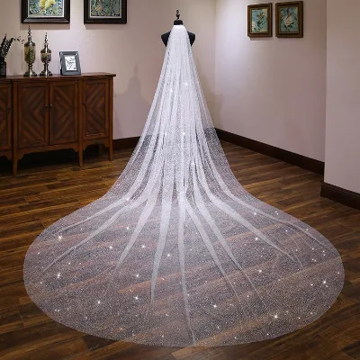 Brand New White Ivory Shining Bridal Veil Weddingwedding Veils Bridalface Veil Bridal