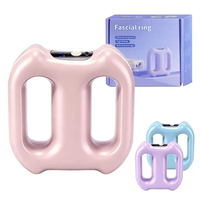 Portable Electric Muscle Massage Ring Deep Tissue Fascia Massage Ergonomic Muscle Massager for Waist Belly Fitness Massage
