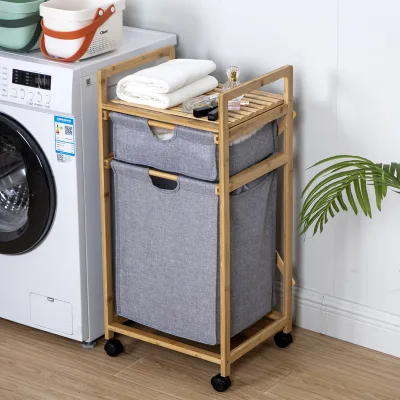 2024 New Multilayered Wheeled Laundry Basket Laundry Basket Organizer Laundry Basket for Pulling